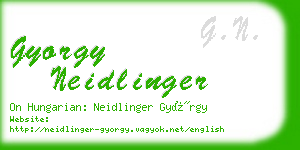 gyorgy neidlinger business card